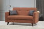 Atelier Del Sofa Polya Sofá Cama de 2 Plazas Rojo Teja